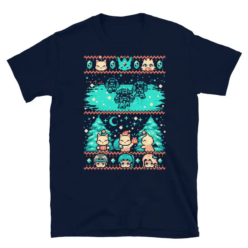 Winter Fantasy Unisex T-Shirt Adult Regular Fit Crew Necked Tees Cotton Men's Printed Tops