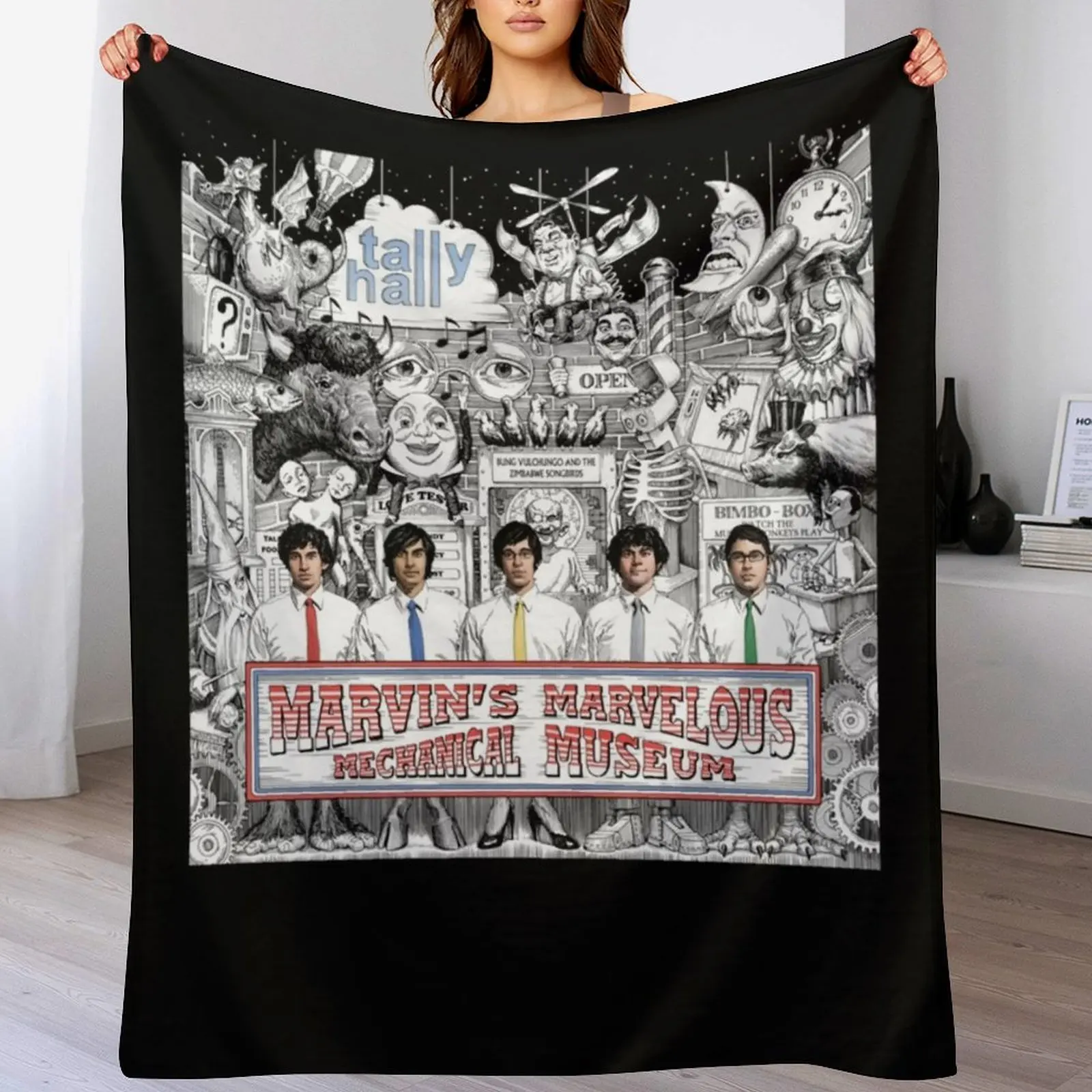 

tally hall Marvin's Marvelous Throw Blanket Plush Fuzzy Cozy Blanket for Couch Sofa