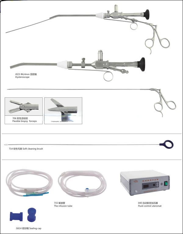 Factory hysteroscope price medical gynaecology rigid hysteroscope set for sale