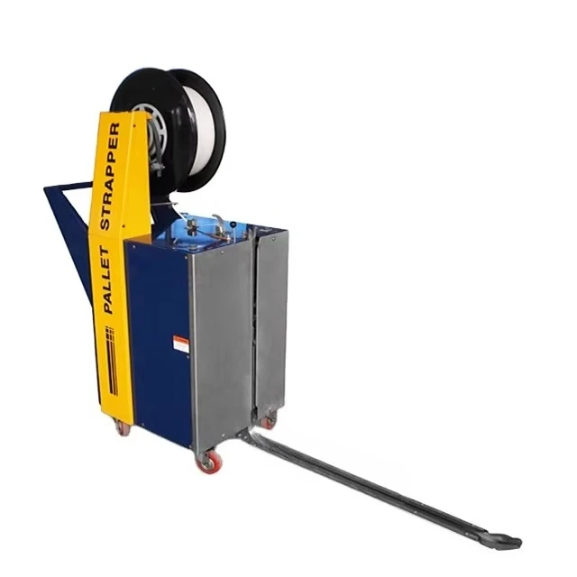 2024 discounted price mobile semi-automatic large tray strapping machine plastic strapping machine with sword