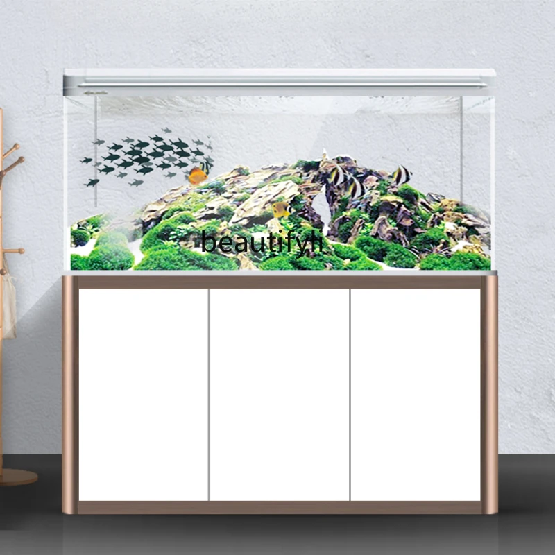 

Lazy Fish Tank Self-Circulation Ecological Aquarium Floor Household Constant Temperature Free Change Water Hose Base Cabinet