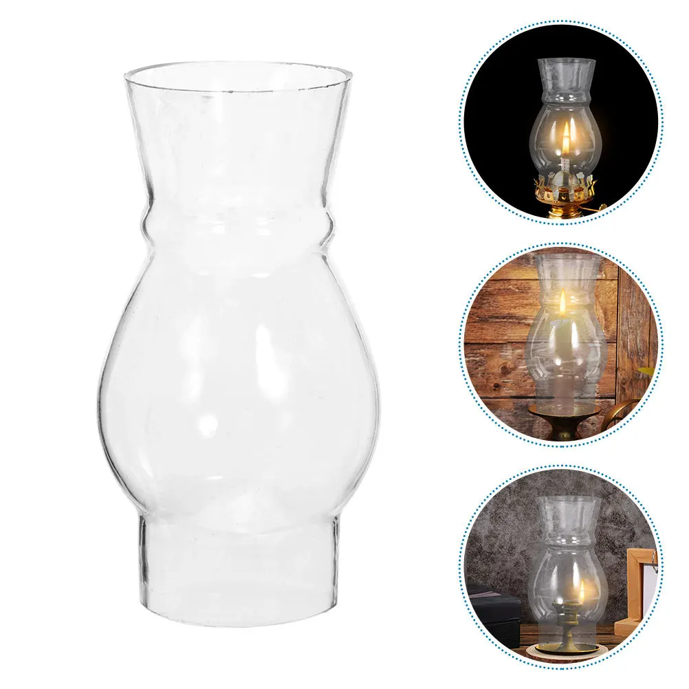 

2 Pcs Clear Oil Lamp Cover Light Fixture Replacement Shades Glass