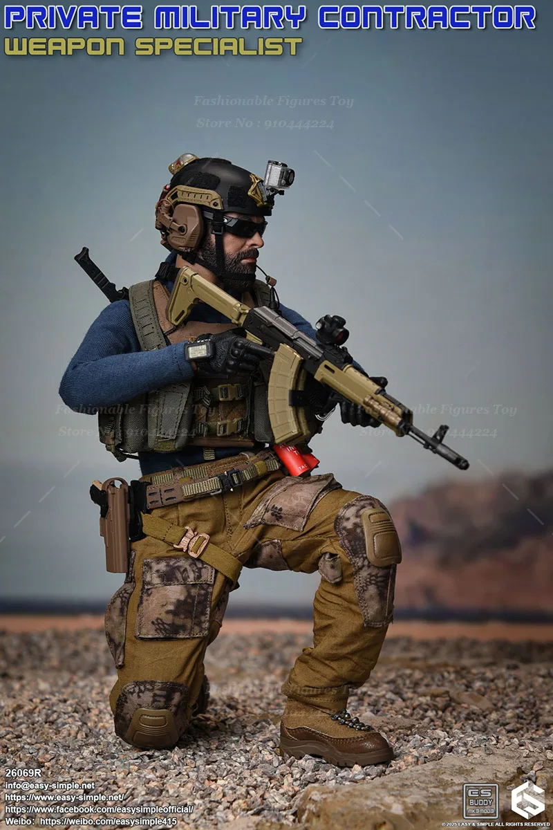 Easy&Simple ES 26069R 1/6 mężczyźni żołnierz prywatny wykonawca wojskowy specjalista w dziedzinie broni 12 cali Model postaci lalki