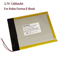 3.7V Rechargeable 178098 Battery For Kobo Forma E-ink E-book Reader 1200mAh 2Wire