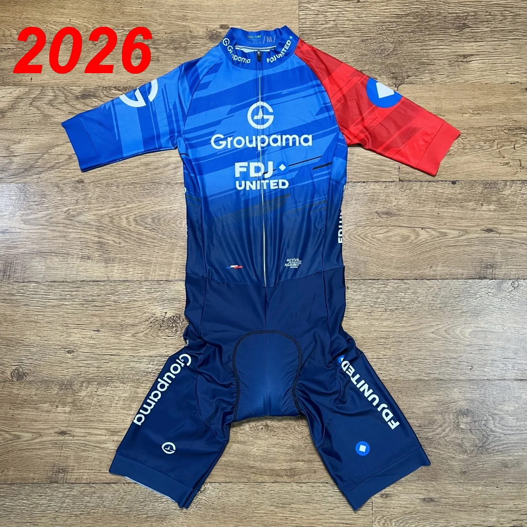 

Велосипедный комбинезон с лазерной резкой GROUPAMA FDJ TEAM 2025 2026, с длинным рукавом, велоджерси, велоодежда, Maillot Ropa Ciclismo