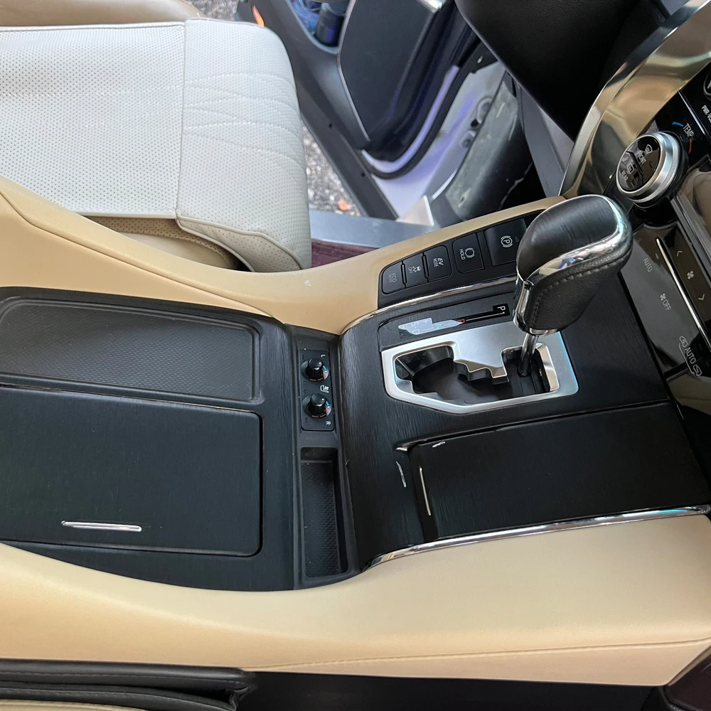 

For Toyota Alphard 2015-2023 Interior Central Control Panel Door Handle 5D Carbon Fiber Stickers Decals Car styling Accessorie