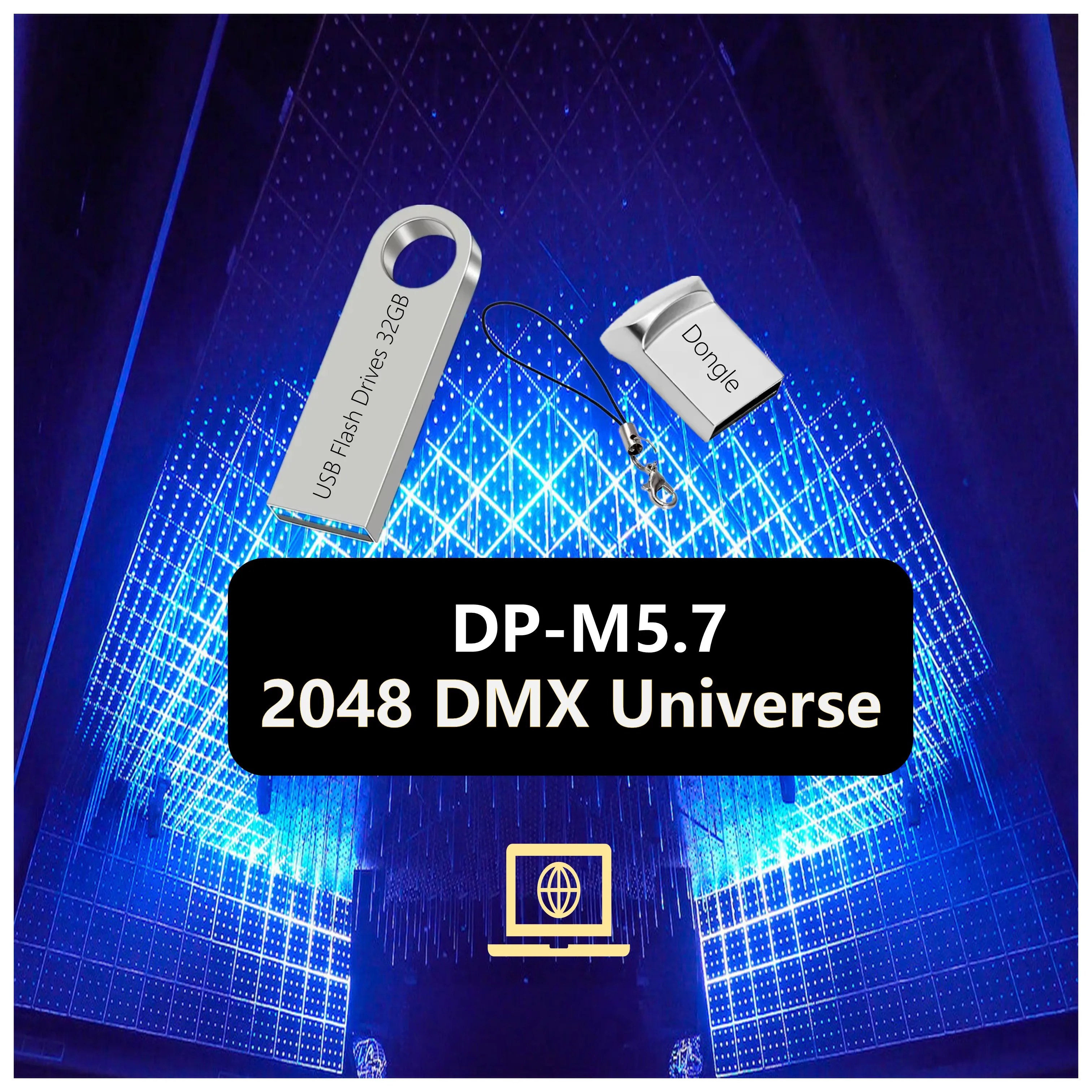 

DP-M5.7 Custom USB Flash Drives 32GB & Dongle Professional tools tailored for stage lighting designers, empowering your creativi