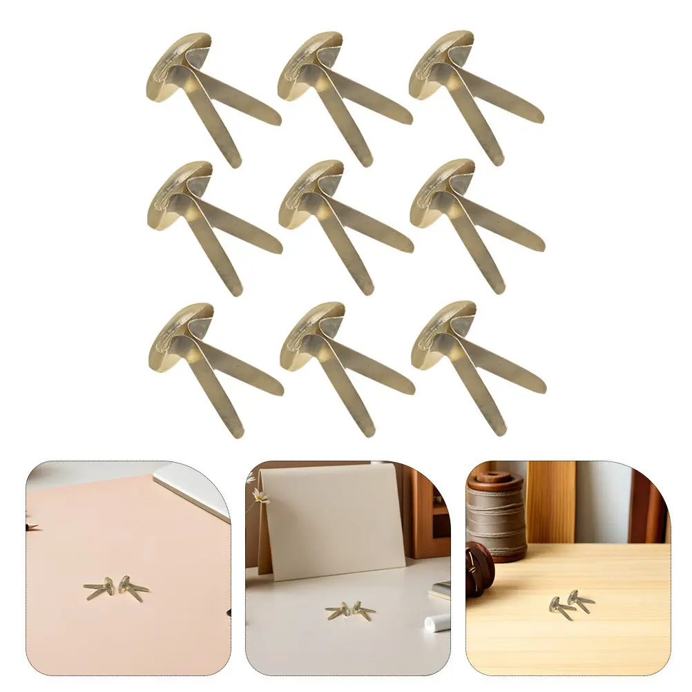 

200 шт. металлических гальванизированных золотых кнопок-заклепок для скрапбукинга, рукоделия и DIY