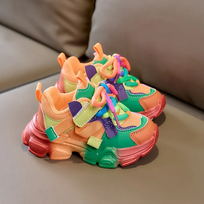 

Новые детские кроссовки 2026 года: модные, дышащие, с мягкой подошвой, для активного отдыха, для девочек, удобные, разноцветные