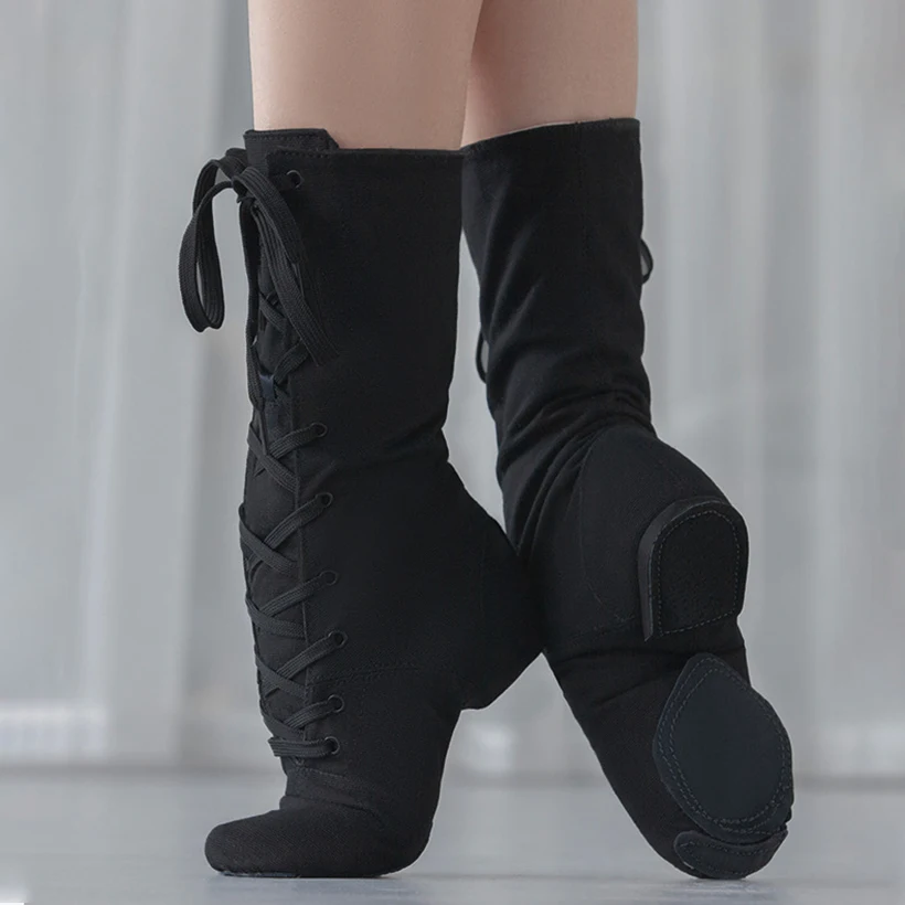 1pair/lot Men Women Sports Dancing Sneakers Jazz Dance Shoes Canvas dance boots women Dancing short boots Girls/Boys Dance Shoes