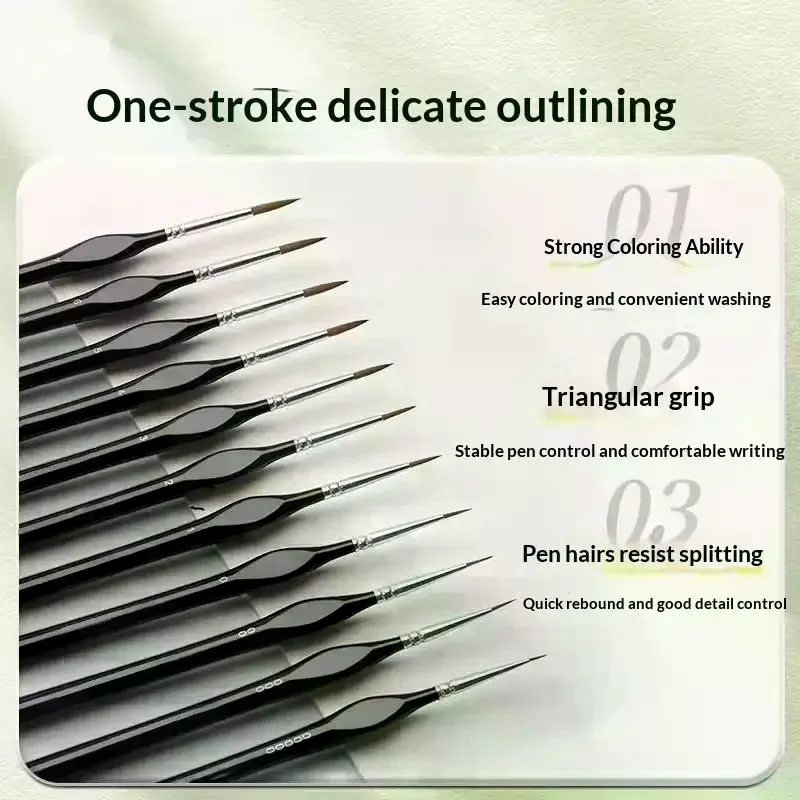 Professional Miniature Paint Brushes Drybrush Micro Detail Paint Brush Set Small Fine Detail Brushes For Acrylic, Watercolor
