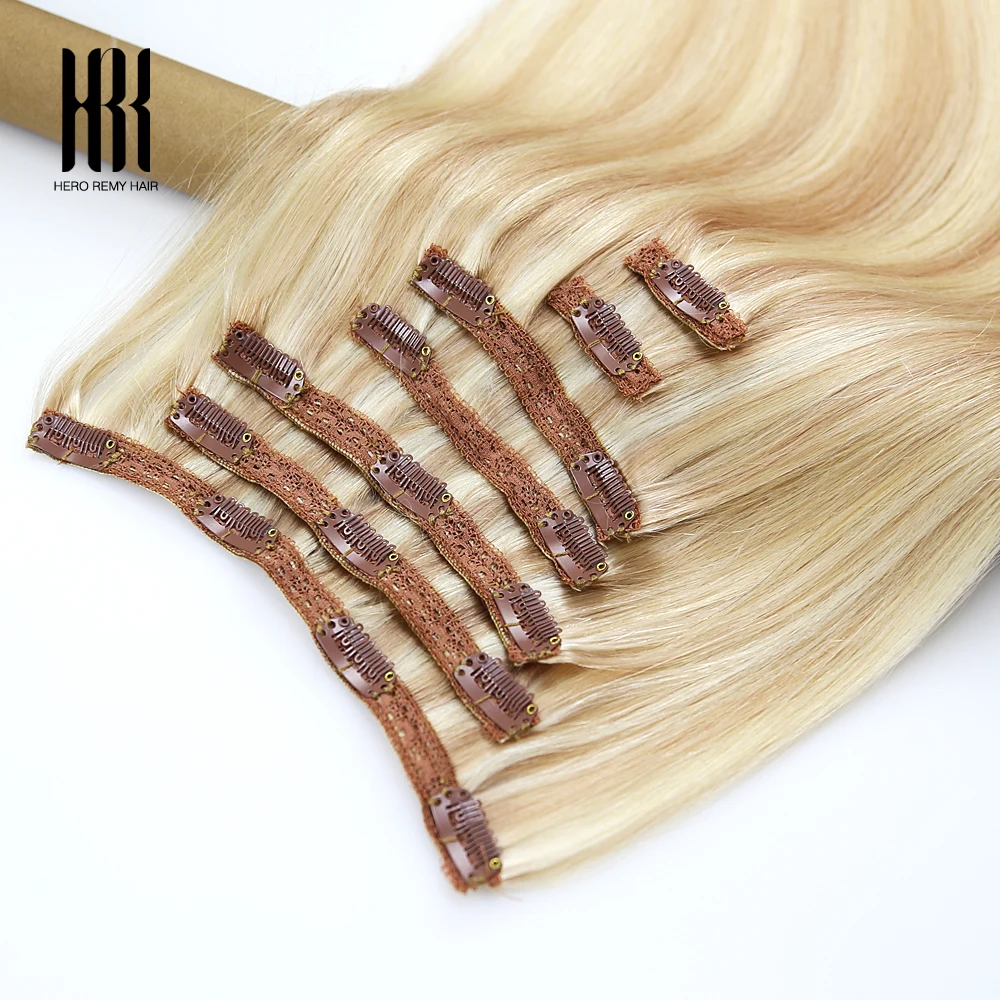 Clip In Human Hair Extensions Brazilian Real Remy Natural Clip Human Hair Extension Real Natural Clip On 16