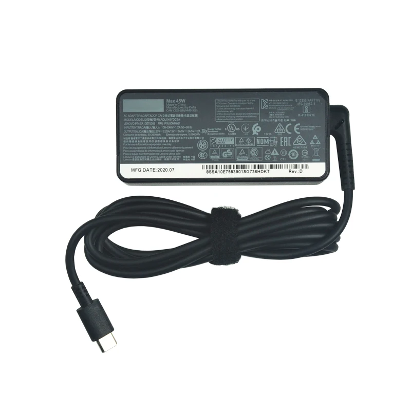 45W USB-C Type-C PD Charger AC Power Adapter Compatible with Lenovo ThinkPad X270 E490 X1 Carbon Yoga 4 5 6 730