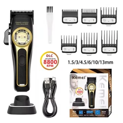 Kemei KM-2373 Professional Hair Clipper Magnetic Levitation Motor 8800 Rpm Hair Trimmer Charging Base Men's Hair Trimmer