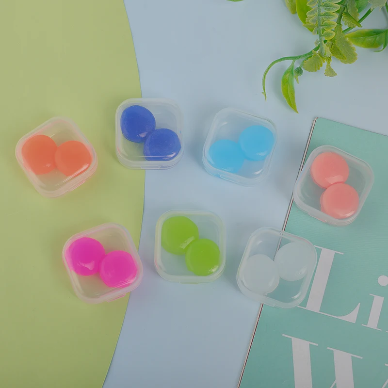 2pcs Silicone Ear Plug Reusable Silicone Wax Earplugs Swimming Moldable Earplugs Noise Reduction Cancelling Sleeping Protection