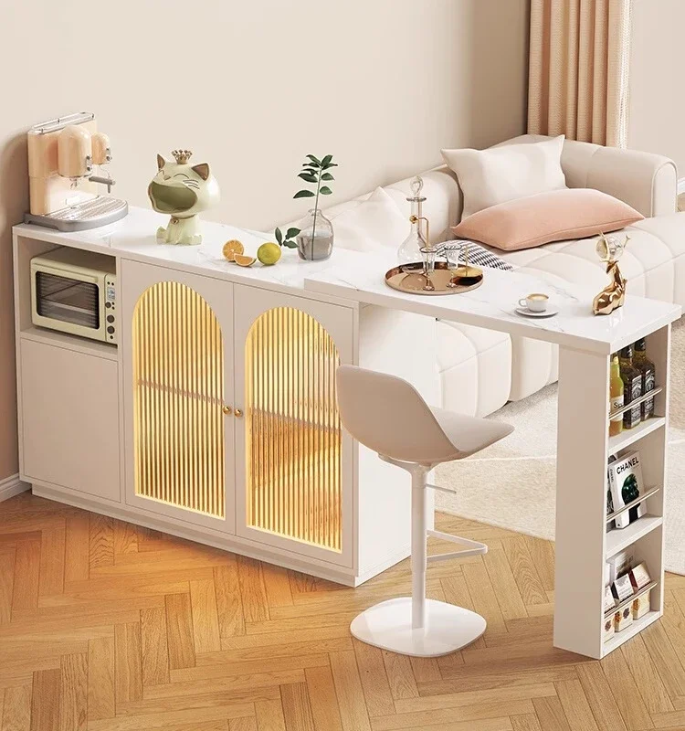 A  Living room household telescopic bar table integrated partition cabinet kitchen multi-functional locker