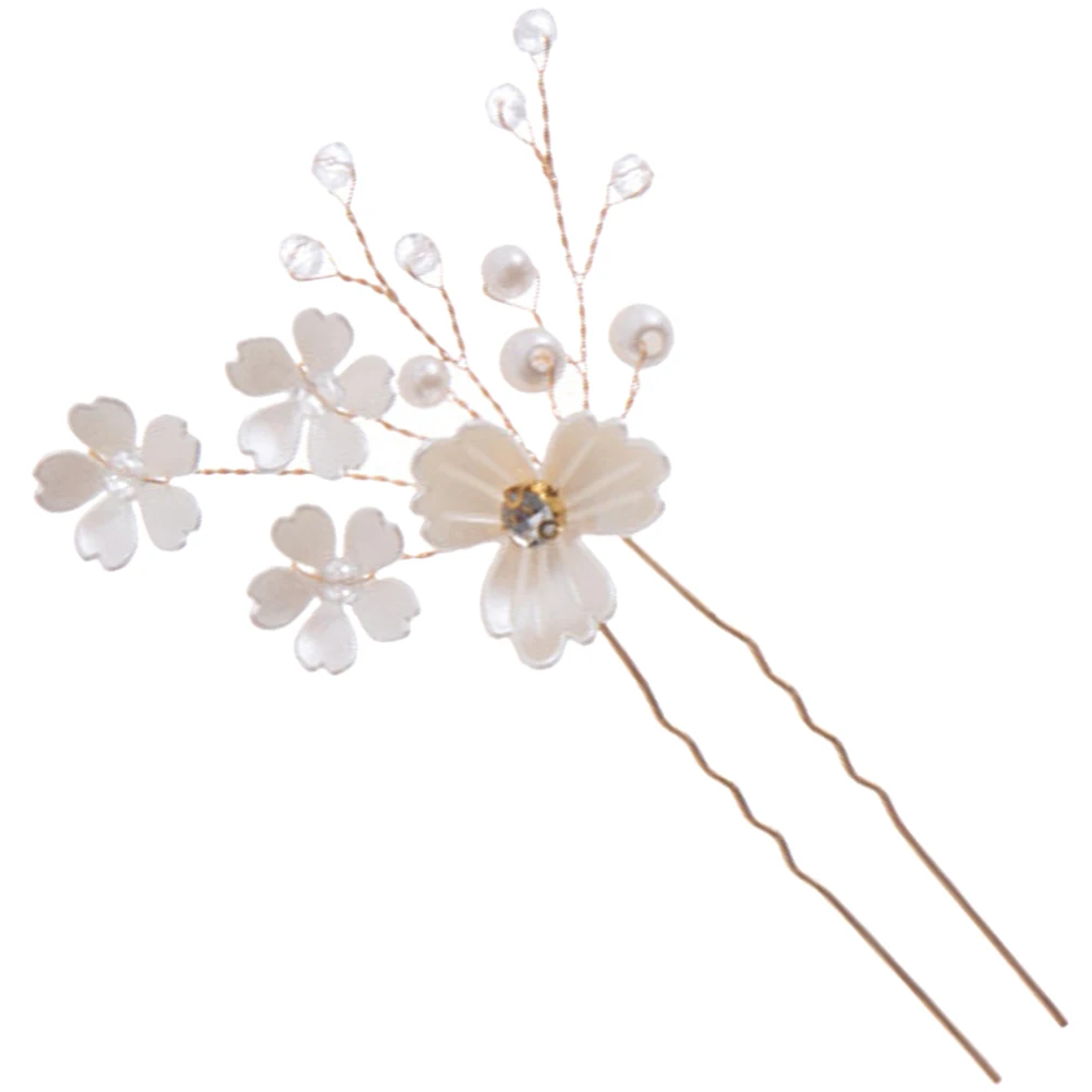 

Pearl Flower Hairpin Accessories for Girls Bride Small Wedding Pins Brides Clip French