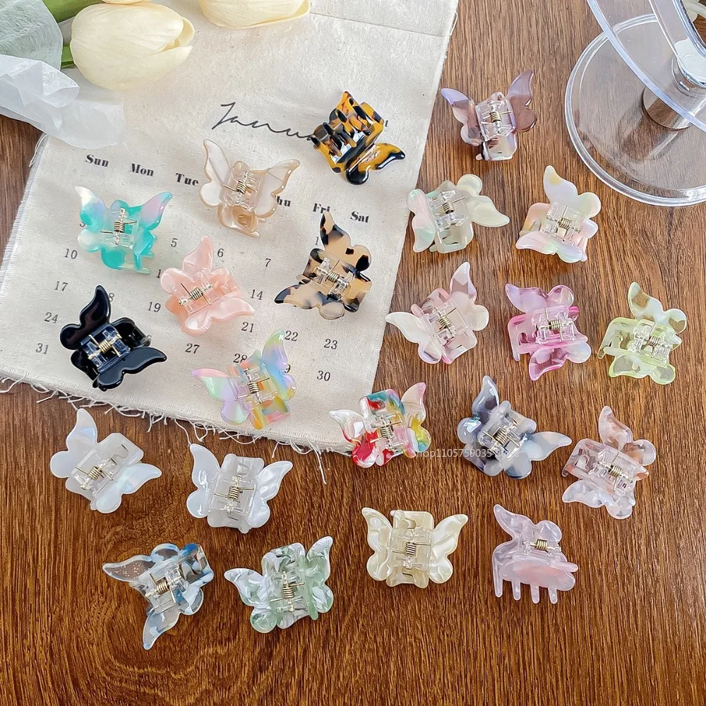 Korean Fashion Butterfly Shape Aurora Mini Women's Hair Clips Crab Claw Girls Ponytail Hairpin Barrette Hair Accessories