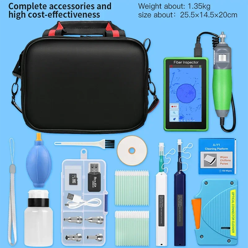 كومبتيكو L-600 التفتيش الألياف فيديو التحقيق المجهر الألياف البصرية نهاية الوجه التفتيش كاشف عرض أدوات تنظيف UPC/APC #6