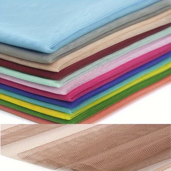 30 Colors Fresh Tulle Net Fabric Soft Dress Decoration Skirt Hemline Cloth Veil Headdress Designer DIY Fabric