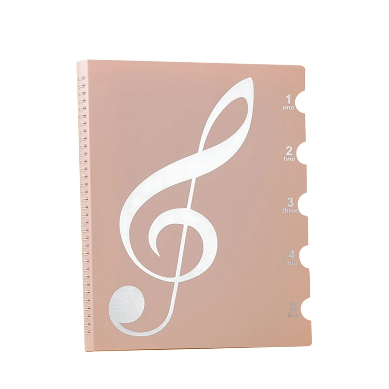 Sheet Music Folder, 60 Pages, Sheet Music/Holder,Fits Letter Size A4, Writable & Detachable Choir Folder