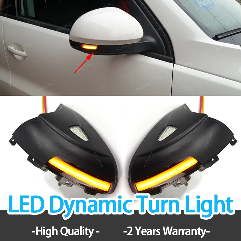 

2pcs Car Side Mirror Blinker Indicator Lamp LED Dynamic Turn Signal Light for Volkswagen VW Tiguan 5N Sharan 7N Seat Alhambra 7N