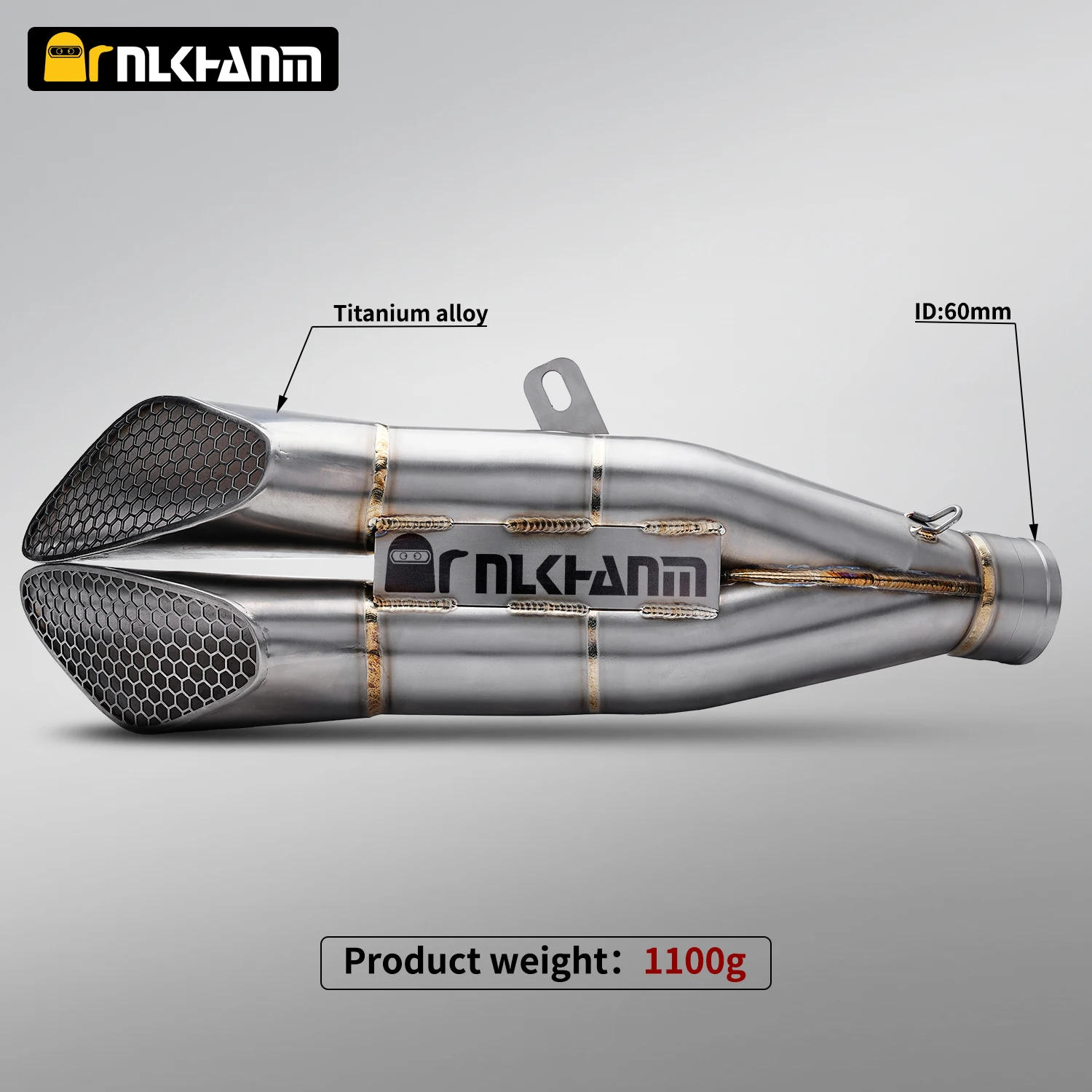 For YZF-R1/R1M 2025 Full Ti. High performance motorcycle exhaust system modification with Gemini dual outlet escape muffler