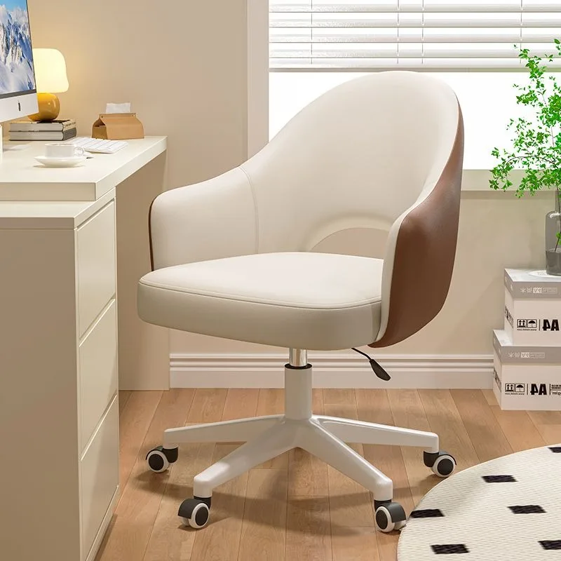Computer Chair Home Sedentary Comfortable Swivel Chair Girls Bedroom Makeup Chair Dormitory Student Study Desk Back Stool