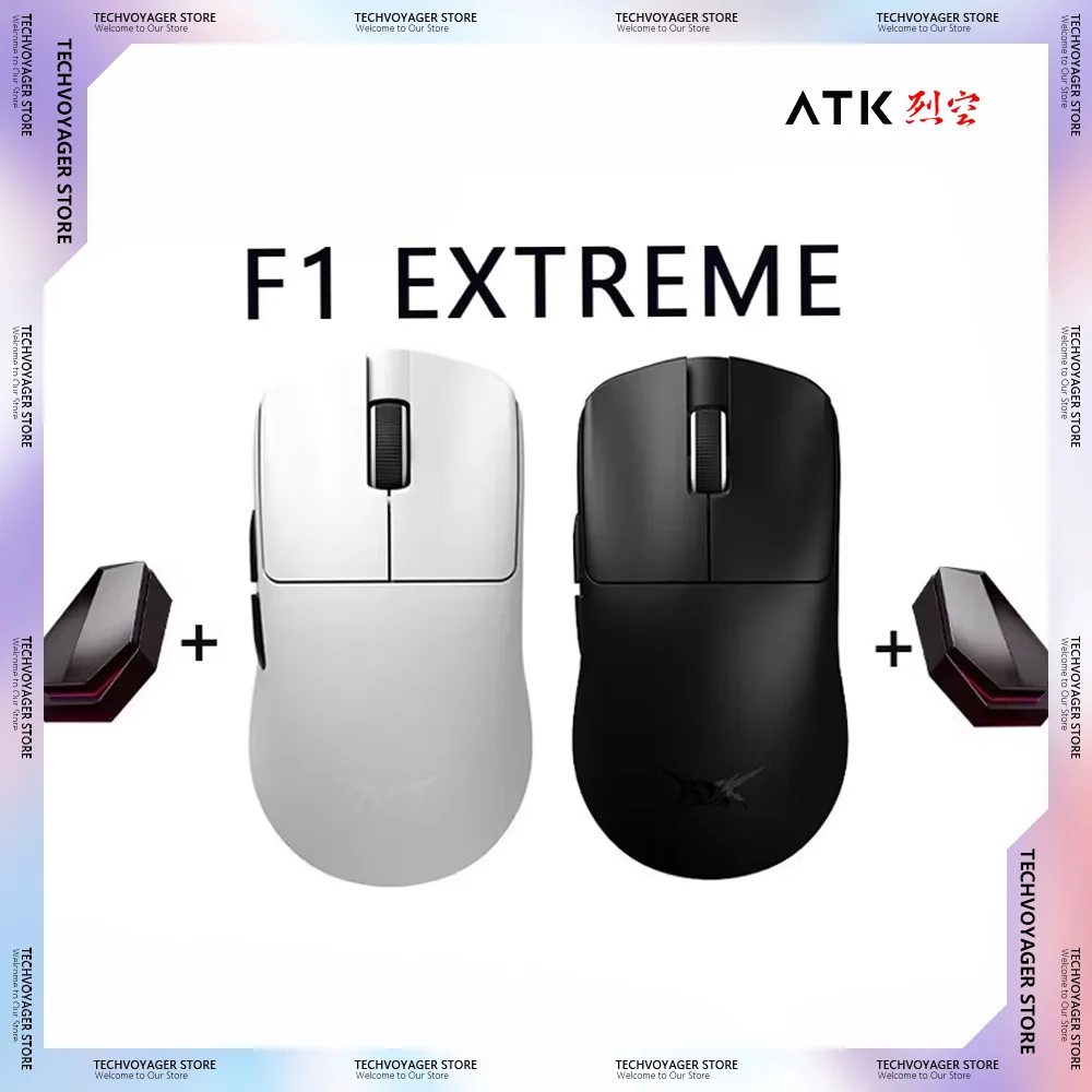 New ATK Blazing Sky Extreme F1 Gaming Mouse Double 8K PAW3950 FPS Wireless Low Delay Lightweight Mouse E-sports Gifts for Gamer