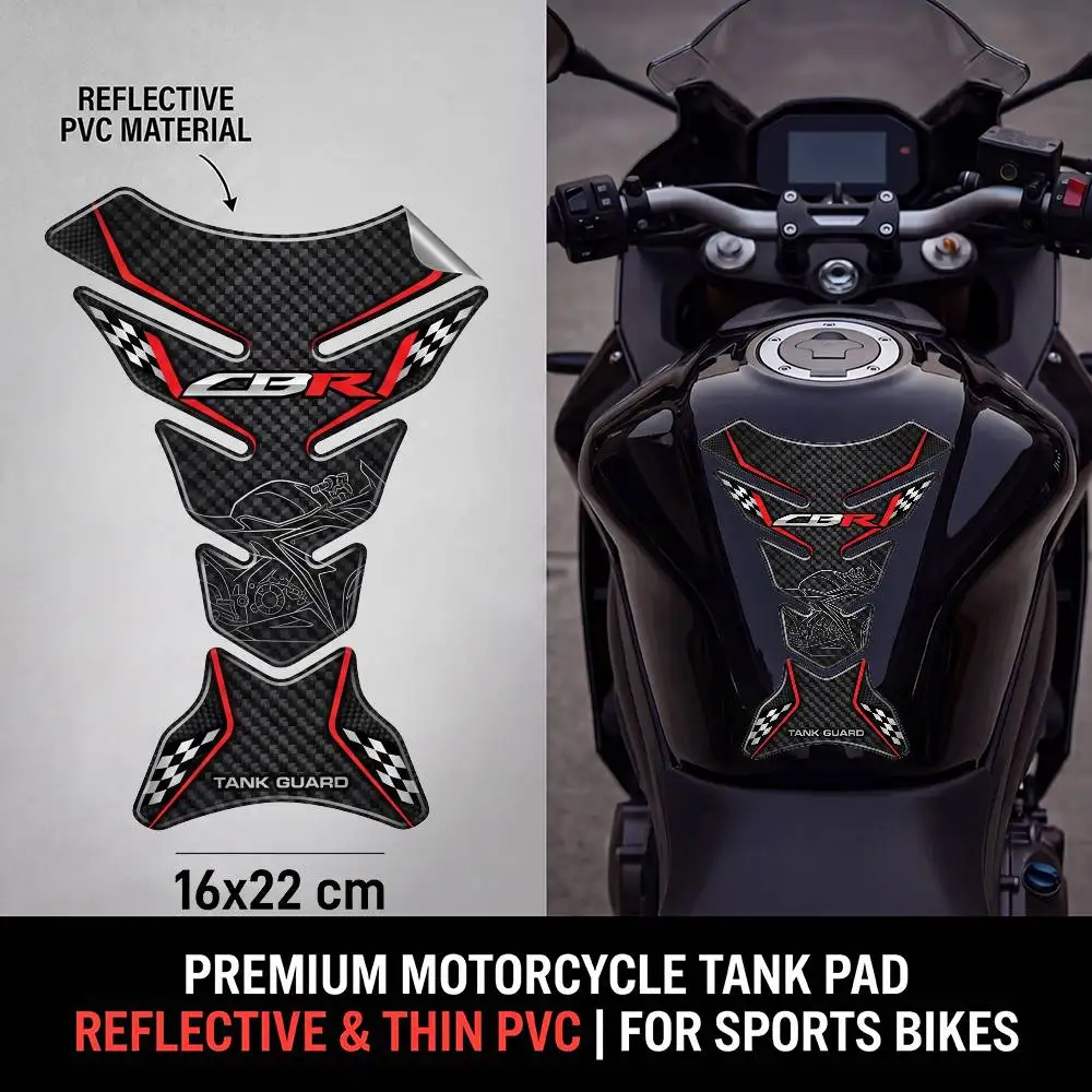 Für HONDA RACING Motorrad PVC-Tankpad Tankdeckel-Schutz Racing-Aufkleber Universal
