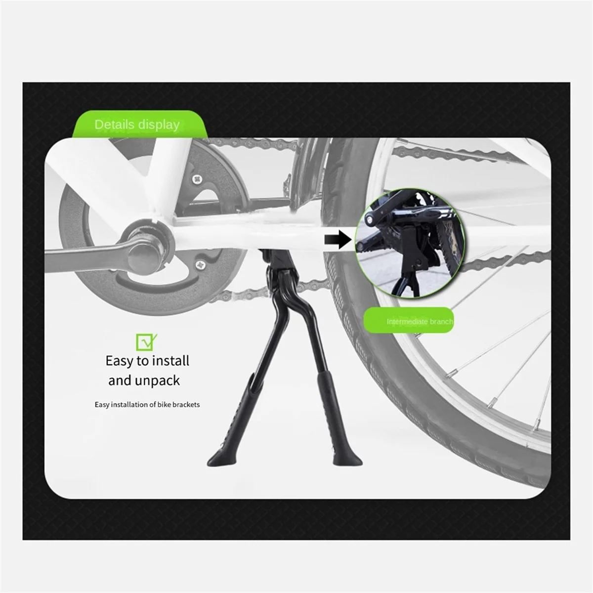 Neue 24 29 Zoll Dual Center Ständer Straße Mountainbike Fuß Unterstützung Parkplatz Rack Halterung Einstellbare Aluminium Legierung