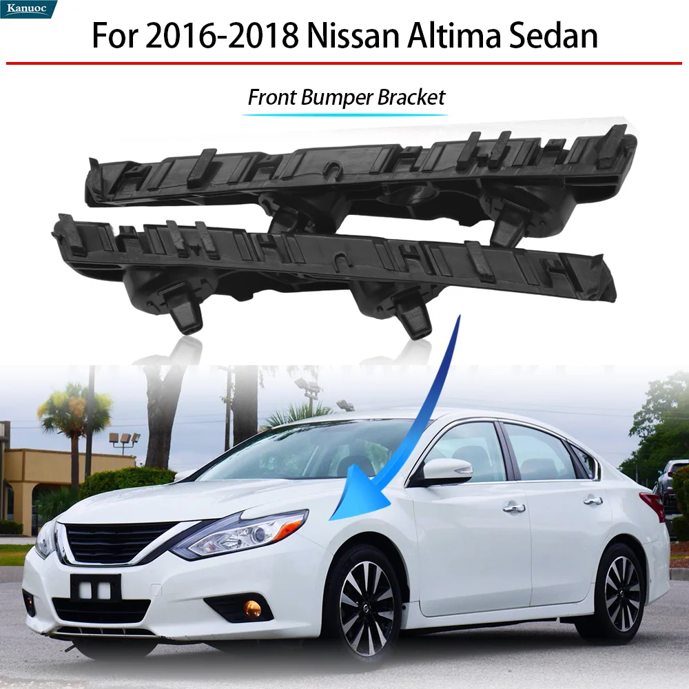 

Front Bumper Bracket Left and Right Pair OEM Replacement Durable Steel For 2016-2018 Nissan Altima Sedan