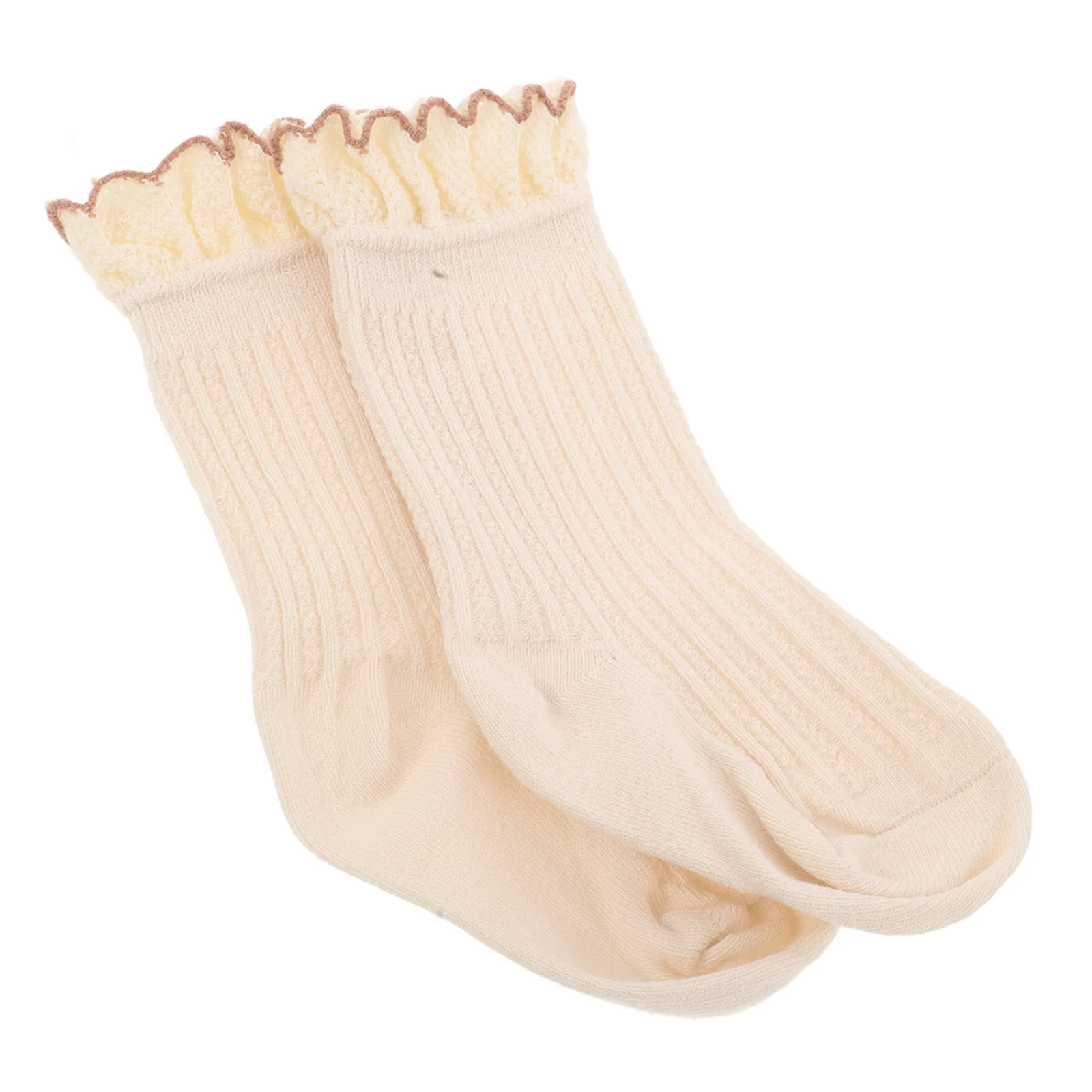 

1Pair Baby Mid-Calf Socks Lightweight Breathable Combed Cotton Toddler Socks for Girls Boys Comfortable All Season Casual