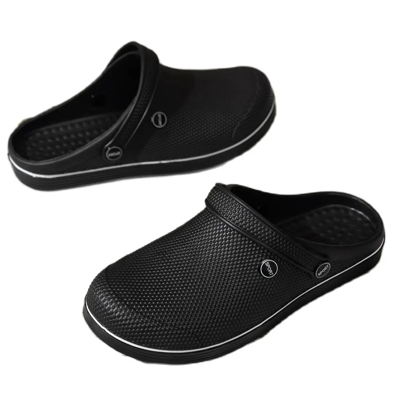Men\'s Flat-Soled Clogs Are Breathable, Comfortable, Non-Slip, Wear-Resistant, Casual and Versatile, Daily Home Outing Work Shoes