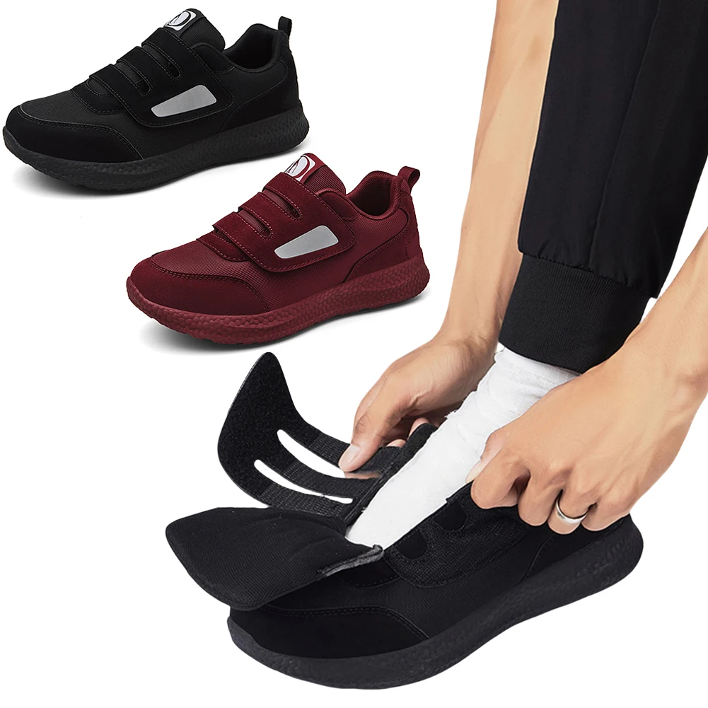 Zapatos para Diabéticos, Zapatos Ortopédicos Sin Cordones con Cierre Ajustable, Zapatillas Ligeras para Edema, Zapatillas con Cierre de Velcro para Personas Mayores