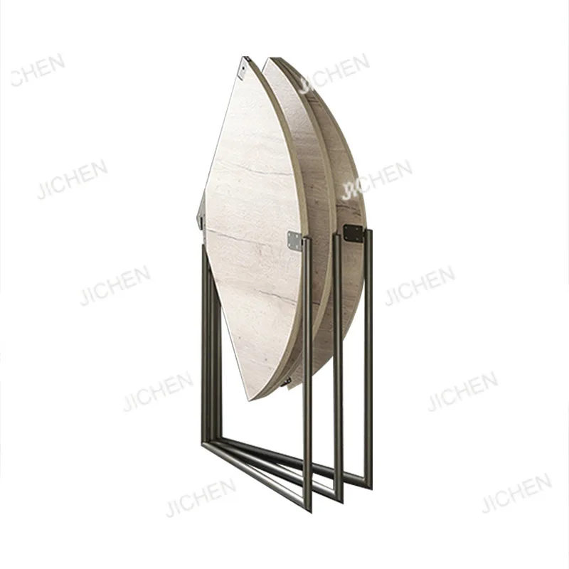 

Складной круглый обеденный стол, многофункциональный, из массива дерева, современный, простой, легкий, роскошный, для маленькой квартиры, для дома, скандинавский, подвижный, круглый