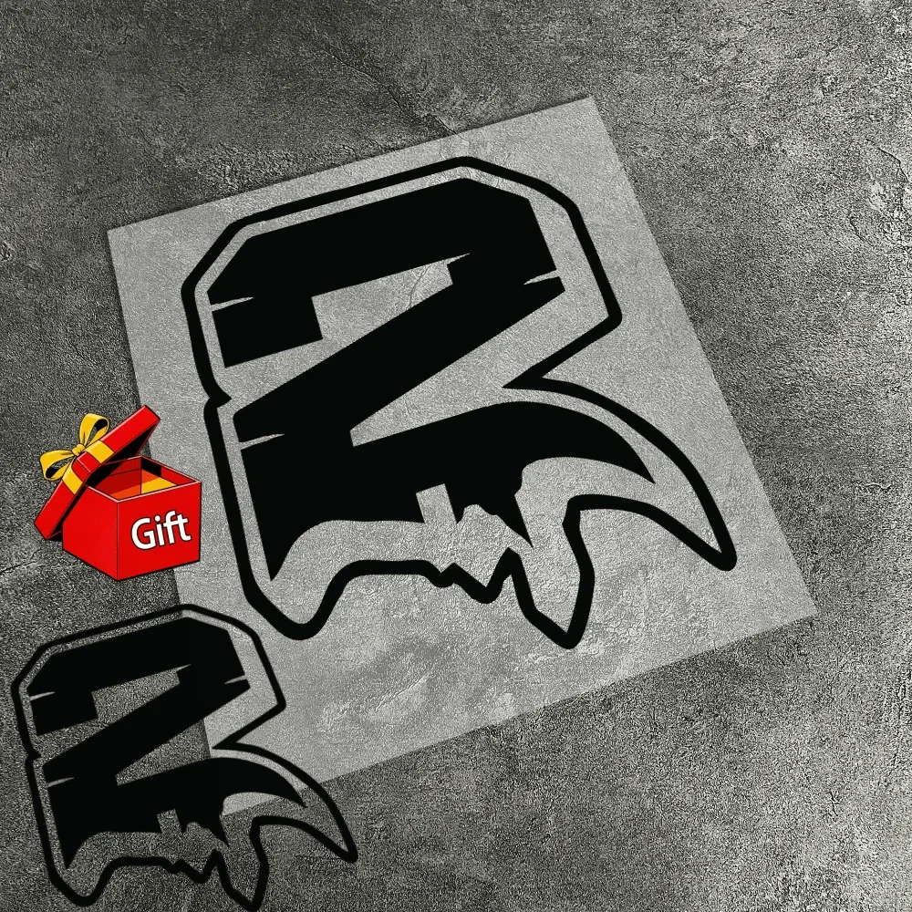 2Pcs Set Black Ink Splatter Racing Number 0-9 Stickers, Waterproof Vinyl for Motorcycle Helmet Car Door Bike Frame