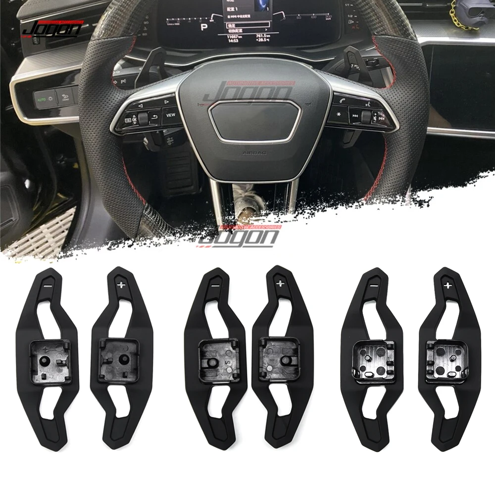 For Audi A5 S3 S5 S6 SQ5 RS3 RS6 RS7 A3 A4 S4 A5 S5 A6 S6 C7 A7 S7 A8 URUS Style Replace Steering Wheel Paddles Shifter Hollow+-