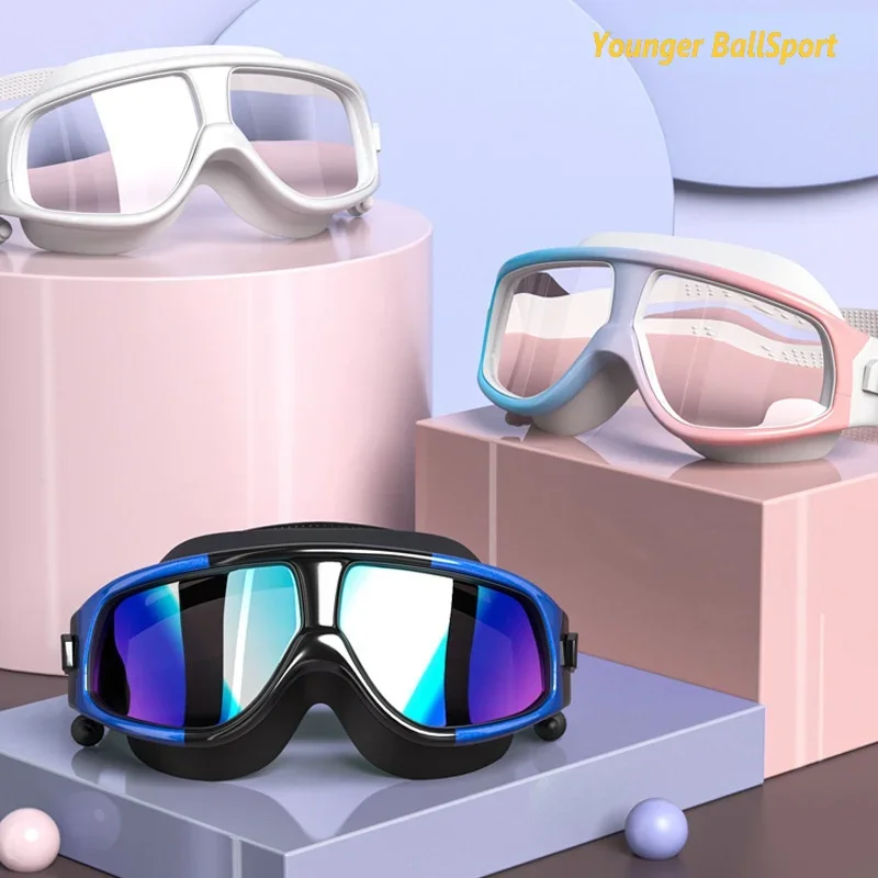 Lunettes de natation myopie pour hommes et femmes, équipement professionnel en silicone, masque de plongée sous-marine pour adultes, anti-buée, UV, étanche, natation, plongée