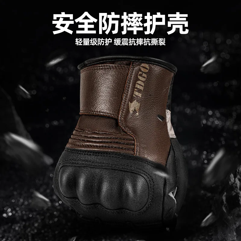 Cycling gloves, motorcycle winter gear, touchscreen compatible, warm sheepskin, waterproof, cold-proof, non-slip, unisex gloves