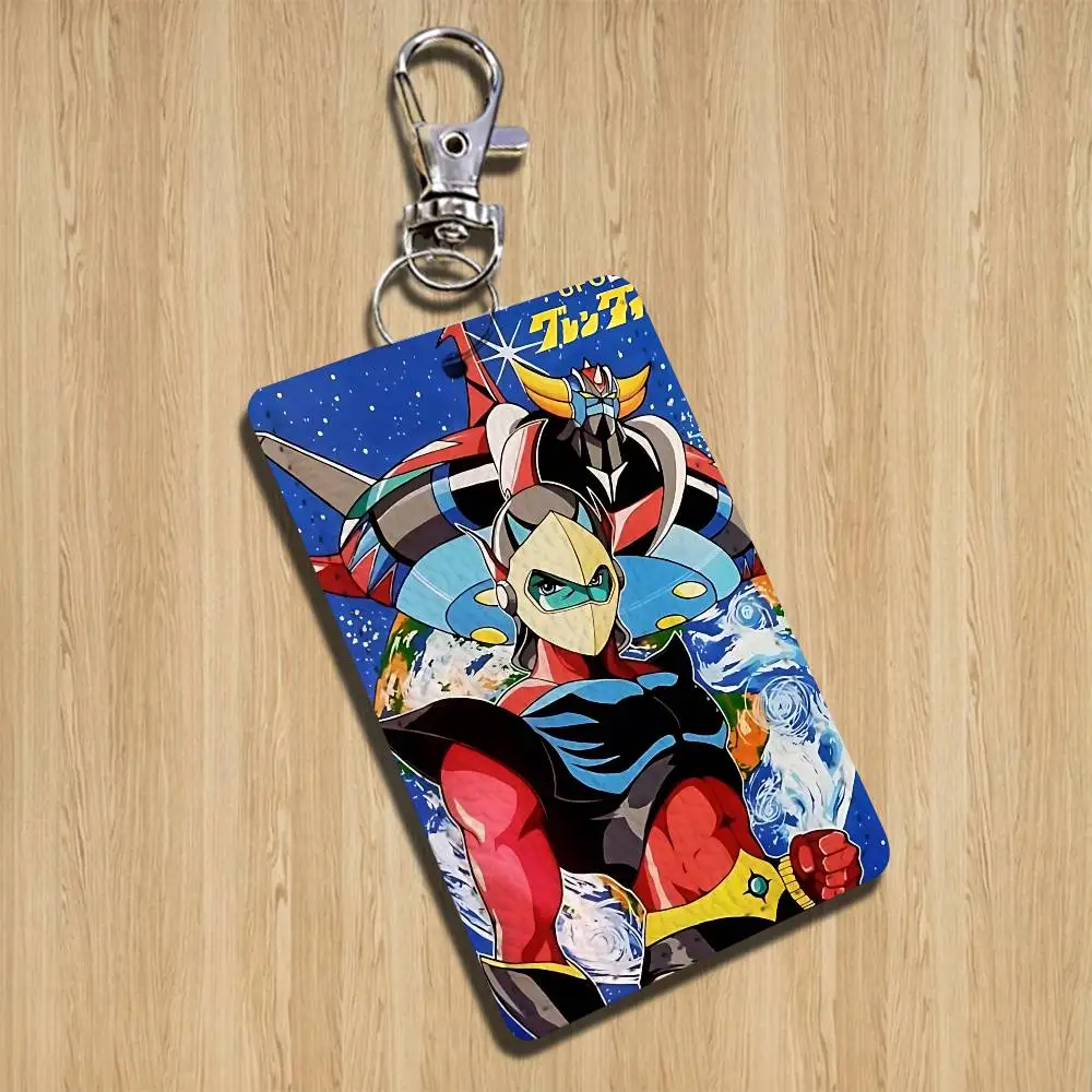 합금 UFO Goldorak Grendizer 키체인 홀더 지하철 은행 카드 버스 케이스 배지 홀더 지갑 카드 질감 패턴에 적합
