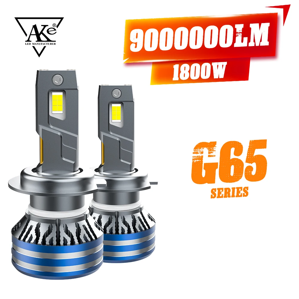 

AKE 9000000LM 1800 Вт H7 H4 H1 Автомобильная лампа для фар 9005 9006 HB3 HB4 9012 Размер 1:1, Canbus 6000K Автоматическая лампа Противотуманная фара 12 В Plug&Play
