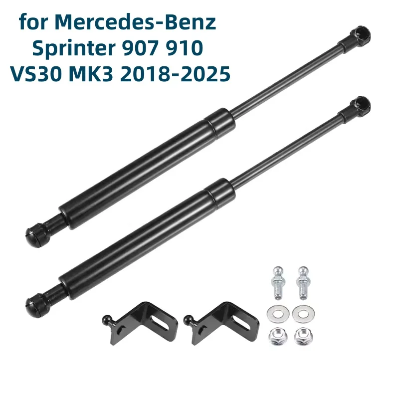 2Pcs Car Front Engine Bonnet Hood Gas Struts Lift Support Rods for Mercedes-Benz Sprinter 907 910 VS30 MK3 2018-2025