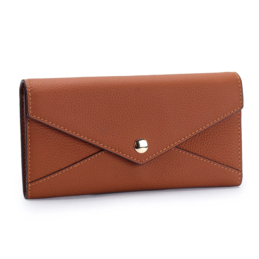 New Arrive RanHuang 2025 Women's Genuine Leather Wallets High Quality Long Wallets Fashion Clutch Bags Multifunction Purses B386