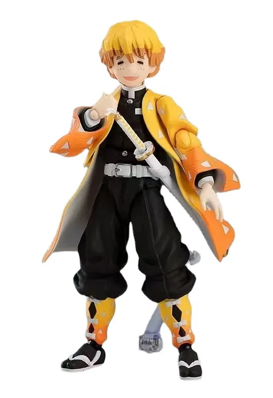 귀멸의 칼날 아가츠마 젠이츠 디럭스 에디션 포즈 가능 얼굴 교체 피규어 고품질 PVC 애니메이션 수집용 팬들을 위한 선물