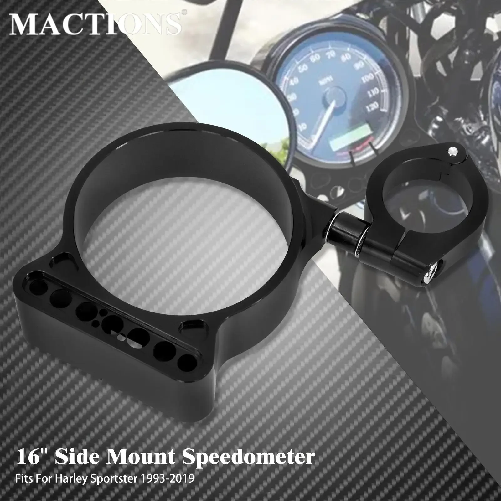 Motorcycle Speedometer Side Mount Relocation Bracket Cover Instrument Case Housing For Harley Sportster XL883 Iron 1200 Superlow