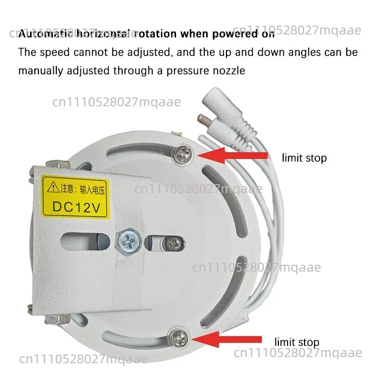 12v Outdoor Waterproof Aluminum Alloy Shell Horizontal Rotating Gimbal Single Axis Powered Automatic Rotating Gimbal
