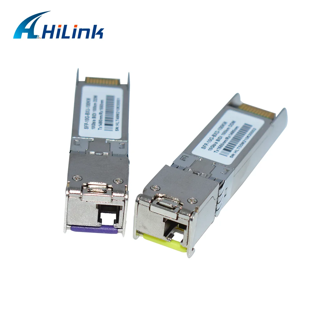 Hilink a lunga distanza 3 anni di garanzia Modulo ricetrasmettitore EML+APD 10G SFP+ BIDI 100KM 1490/1550NM