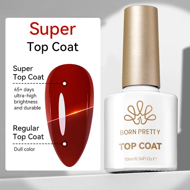 BORN PRETTY 1/2/3/4Pcs 10ml Nail Gel Base Gel Top Coat Matte Coat Nails Polish Long Lasting LED UV Gel Nail Polish DIY Manicure