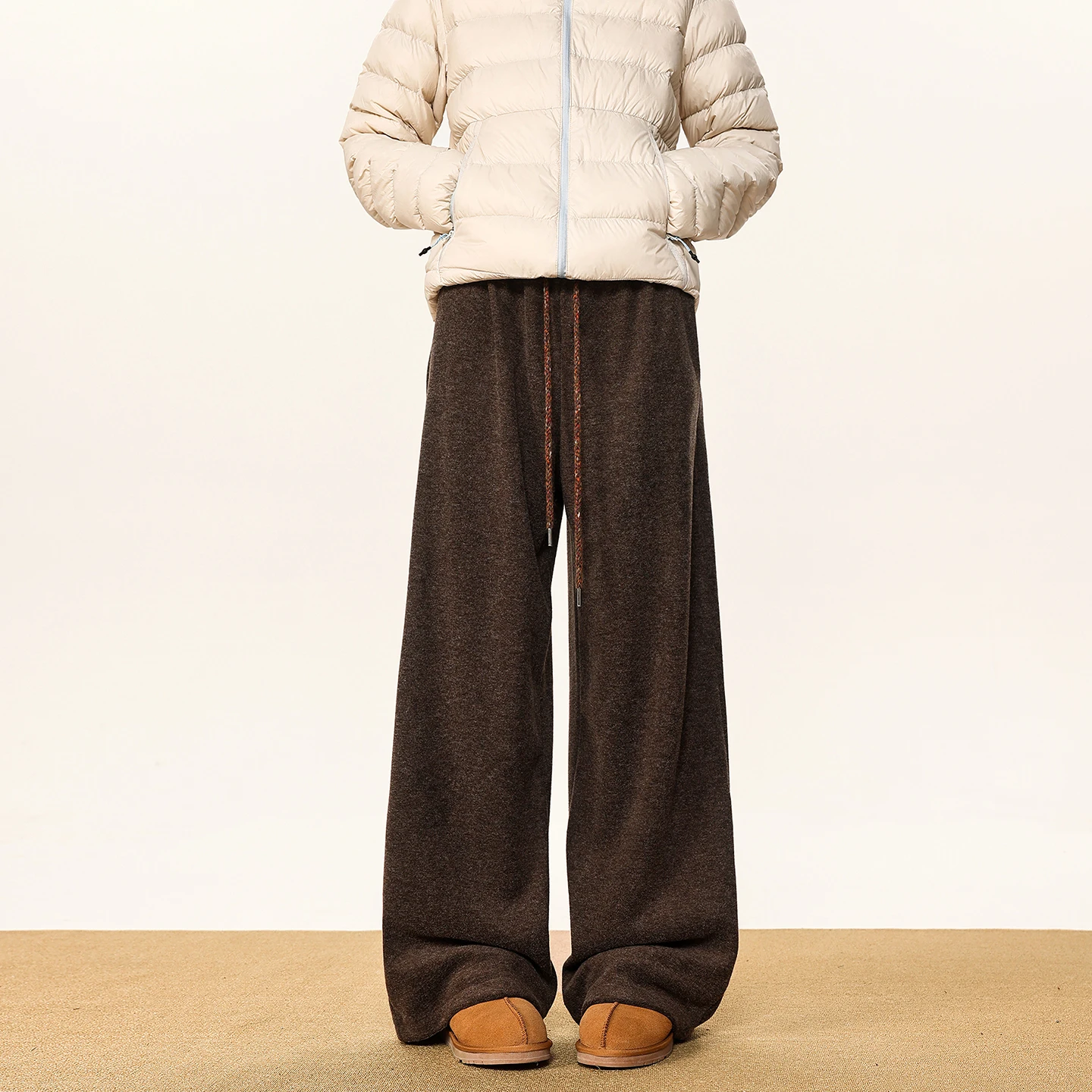 

Мужские спортивные брюки в американском ретро-стиле, свободные, прямые, повседневные, осенне-зимние, утепленные, широкие штаны-джоггеры